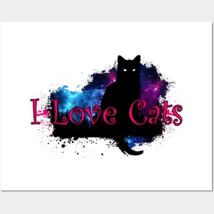 I Love Cats - Galaxy Posters and Art